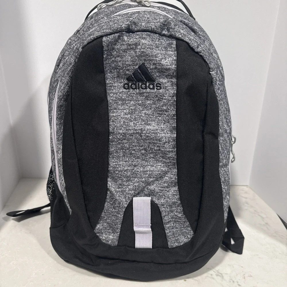 Adidas Journal Backpack Work School Travel Sport Jersey Onix/Black/Purple Tint
